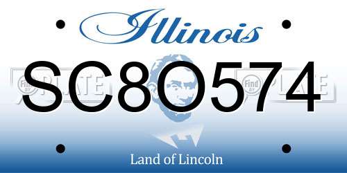 SC8O574 Illinois License Plate