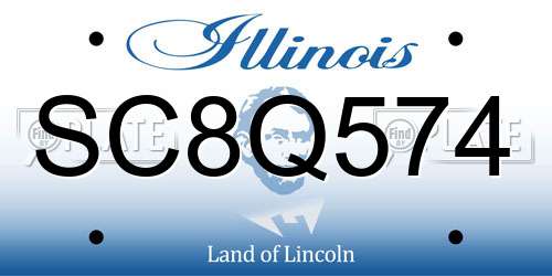SC8Q574 Illinois License Plate