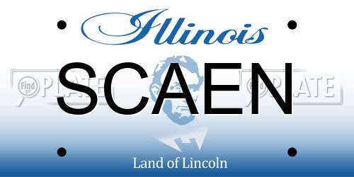 SCAEN Illinois License Plate