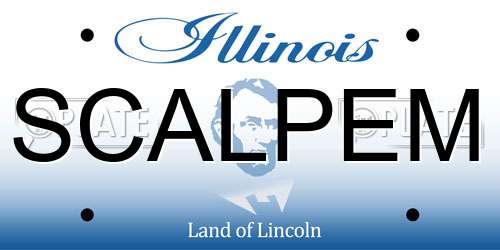 SCALPEM Illinois License Plate