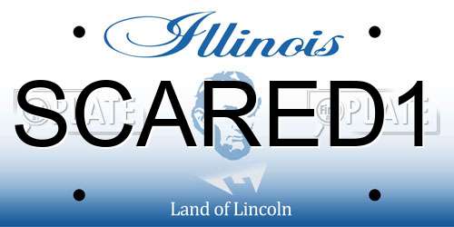 SCARED1 Illinois License Plate