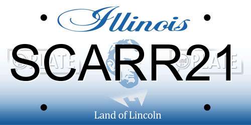SCARR21 Illinois License Plate