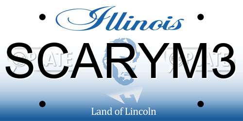SCARYM3 Illinois License Plate