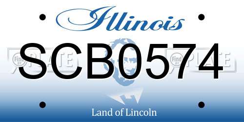 SCB0574 Illinois License Plate