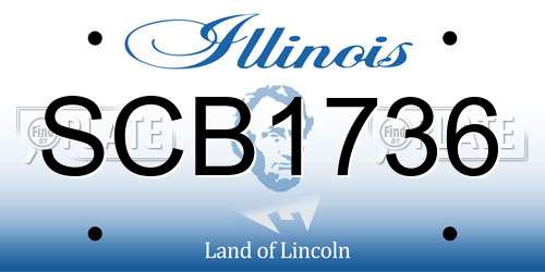 SCB1736 Illinois License Plate