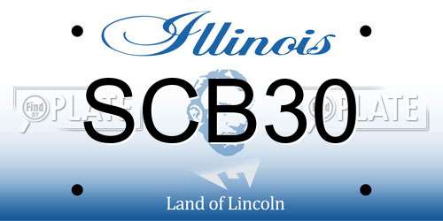 SCB30 Illinois License Plate