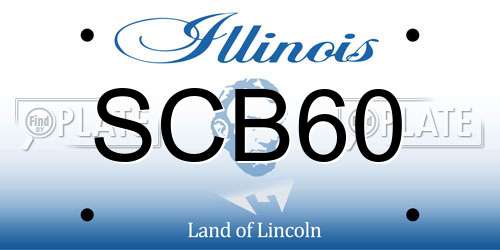 SCB60 Illinois License Plate