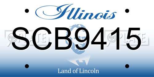 SCB9415 Illinois License Plate