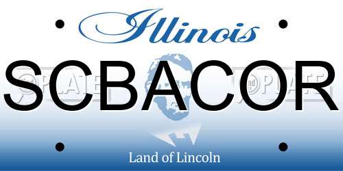 SCBACOR Illinois License Plate