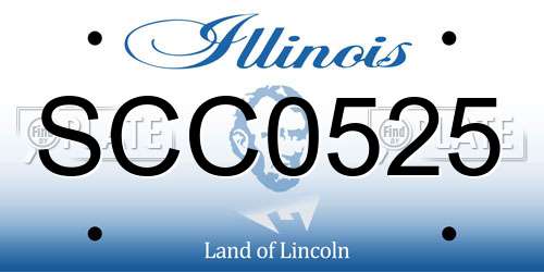 SCC0525 Illinois License Plate
