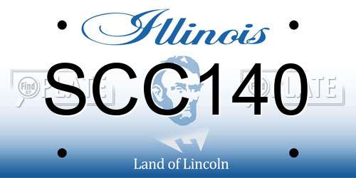 SCC140 Illinois License Plate