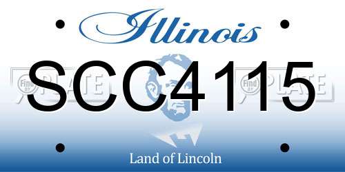 SCC4115 Illinois License Plate