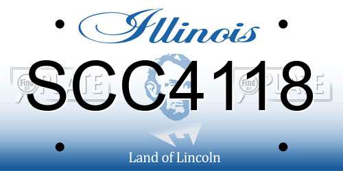 SCC4118 Illinois License Plate