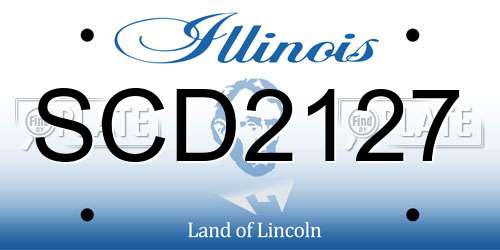 SCD2127 Illinois License Plate