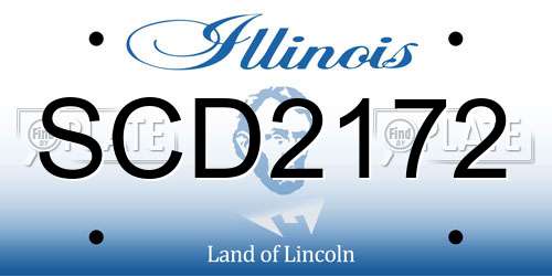 SCD2172 Illinois License Plate