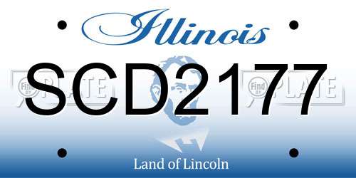 SCD2177 Illinois License Plate