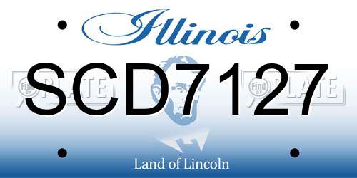 SCD7127 Illinois License Plate