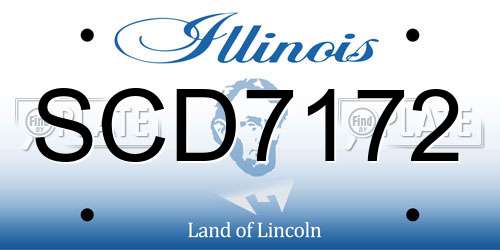 SCD7172 Illinois License Plate