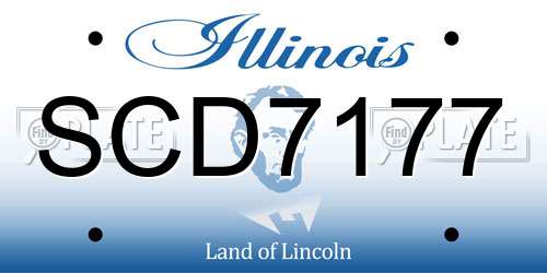 SCD7177 Illinois License Plate
