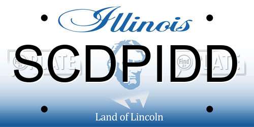 SCDPIDD Illinois License Plate
