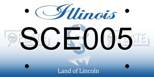 SCE005 Illinois License Plate