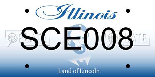 SCE008 Illinois License Plate