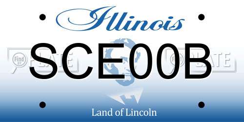 SCE00B Illinois License Plate