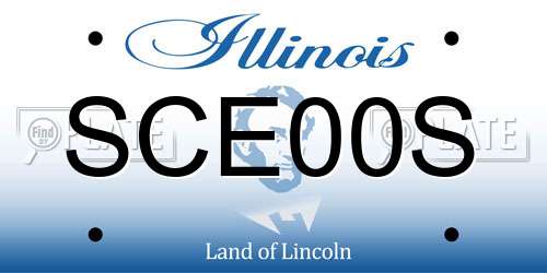 SCE00S Illinois License Plate