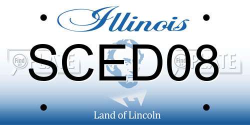 SCED08 Illinois License Plate