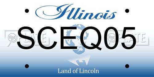 SCEQ05 Illinois License Plate