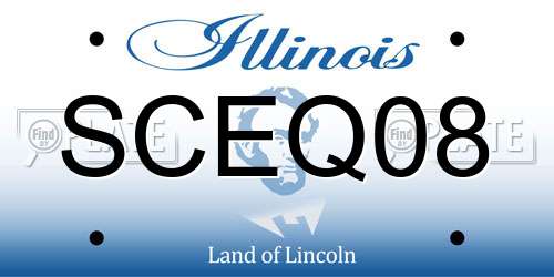 SCEQ08 Illinois License Plate