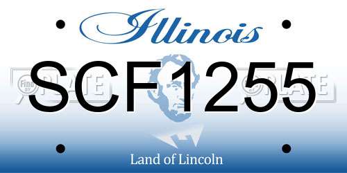 SCF1255 Illinois License Plate