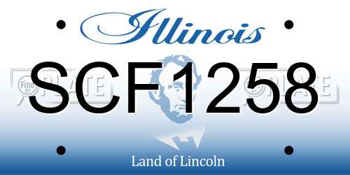 SCF1258 Illinois License Plate