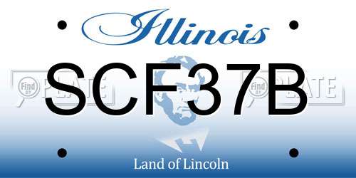 SCF37B Illinois License Plate