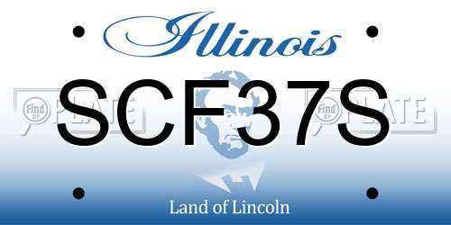 SCF37S Illinois License Plate