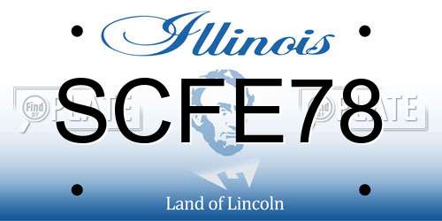 SCFE78 Illinois License Plate