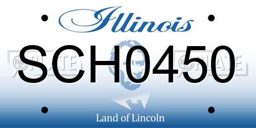 SCH0450 Illinois License Plate