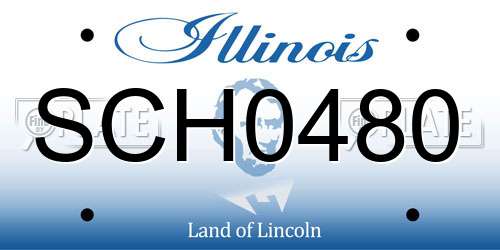 SCH0480 Illinois License Plate