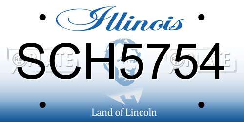 SCH5754 Illinois License Plate