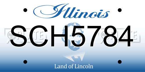 SCH5784 Illinois License Plate