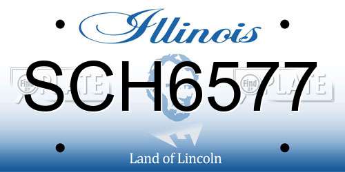 SCH6577 Illinois License Plate