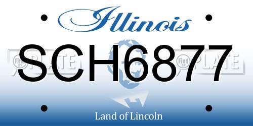 SCH6877 Illinois License Plate