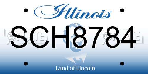 SCH8784 Illinois License Plate