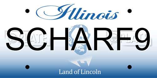 SCHARF9 Illinois License Plate