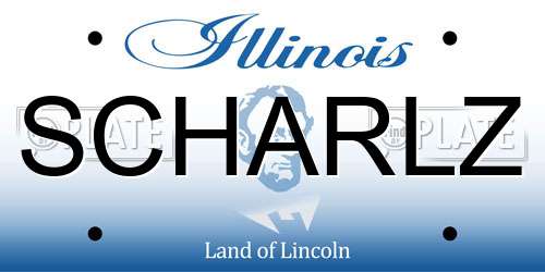 SCHARLZ Illinois License Plate
