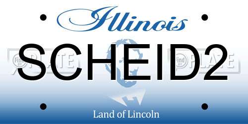 SCHEID2 Illinois License Plate