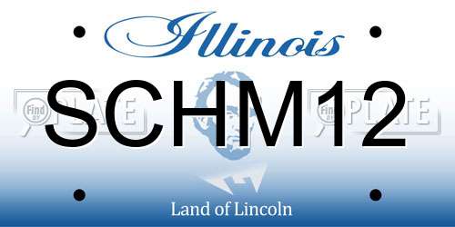 SCHM12 Illinois License Plate