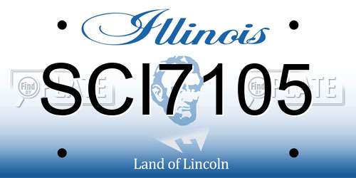 SCI7105 Illinois License Plate