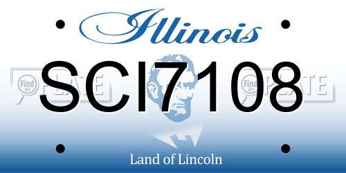 SCI7108 Illinois License Plate