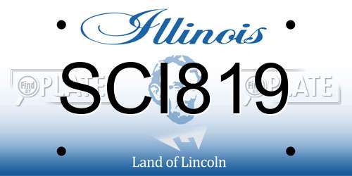 SCI819 Illinois License Plate